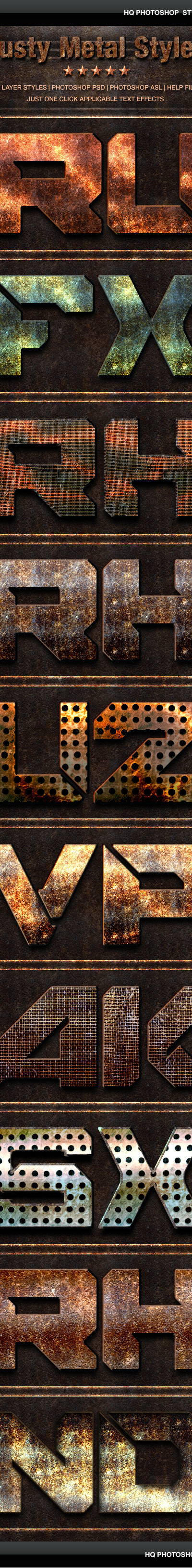 Rust Metal Styles - Grunge Metals Text Effects, Add-ons | GraphicRiver