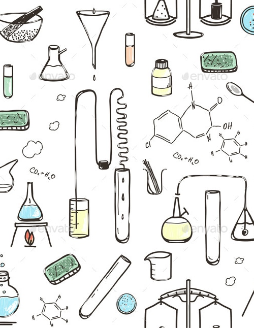 Chemical Laboratory Seamless Pattern, Vectors | GraphicRiver