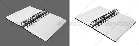 Open Notebook, Isolated Objects | GraphicRiver