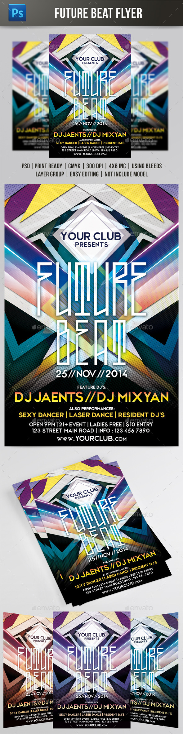 Future Beat Flyer, Print Templates | GraphicRiver