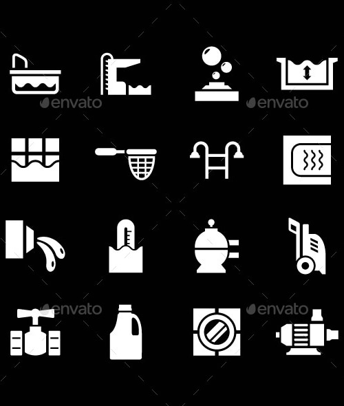 Set Icons of Pool, Icons | GraphicRiver