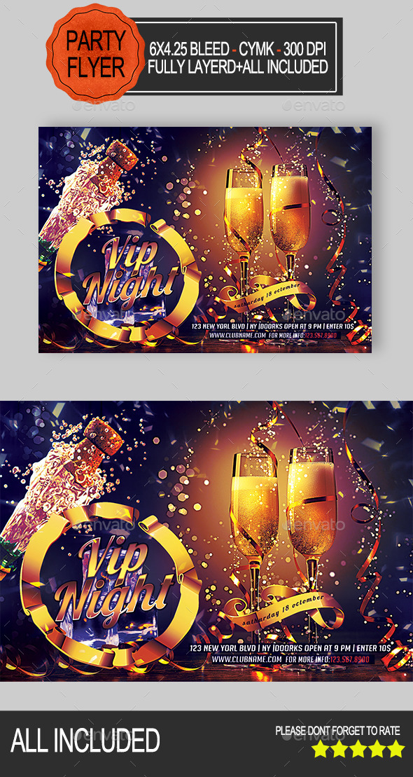 Vip Party Flyer, Print Templates | GraphicRiver