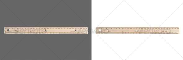 Wooden Ruler, Isolated Objects | GraphicRiver