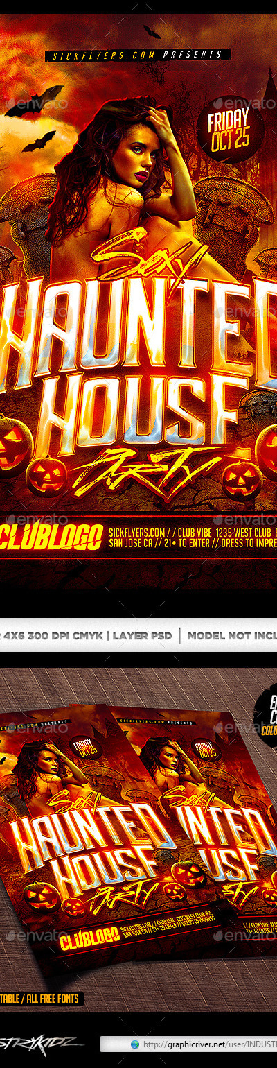 Haunted House Flyer , Print Templates | GraphicRiver