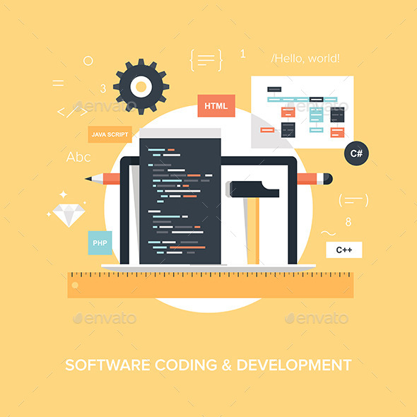 Program Coding., Vectors | GraphicRiver