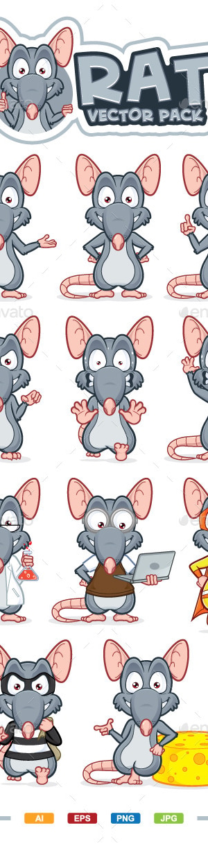 Rat Vector Pack, Vectors | GraphicRiver