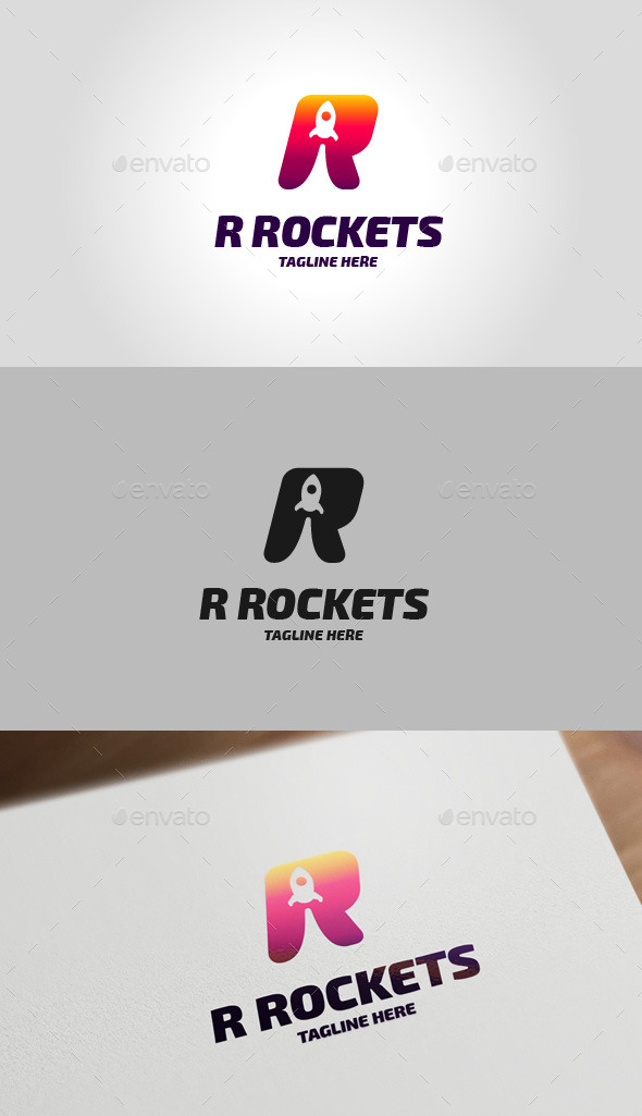 Rocket R Letter Logo, Logo Templates | GraphicRiver