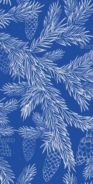 Seamless Pattern Fur-Tree, Vectors | GraphicRiver