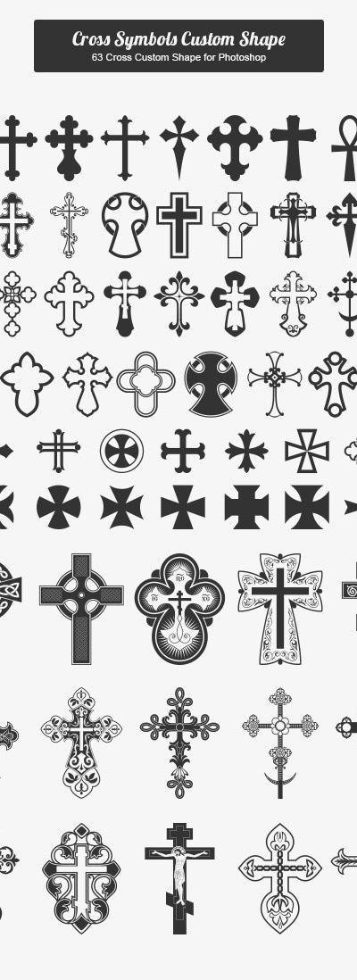 63 Cross Symbols Custom Shape, Add-ons | GraphicRiver