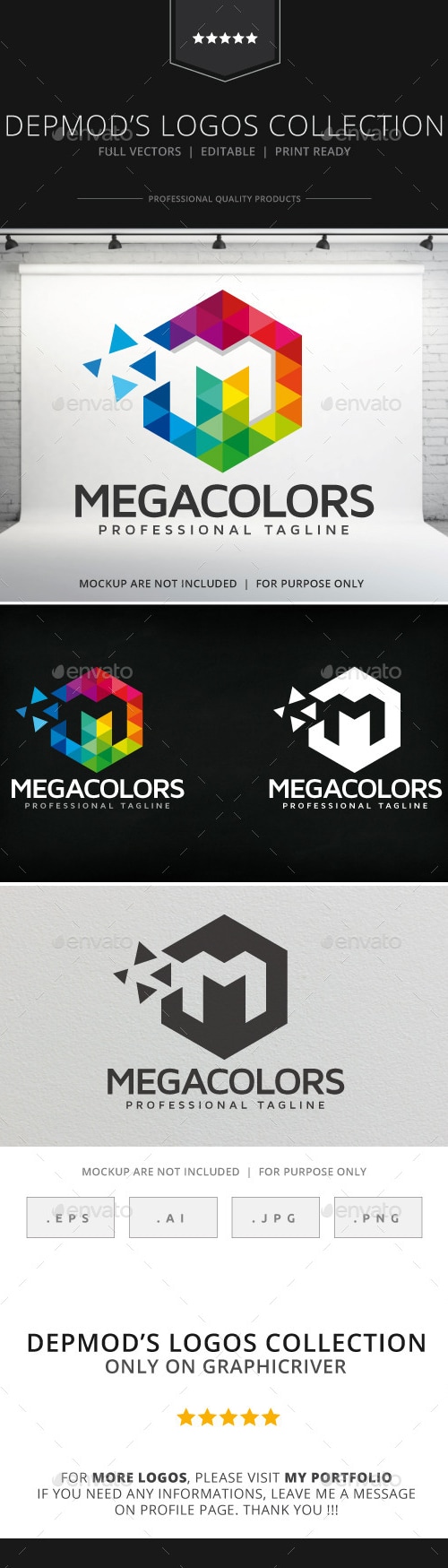 Mega Colors Logo, Logo Templates | GraphicRiver