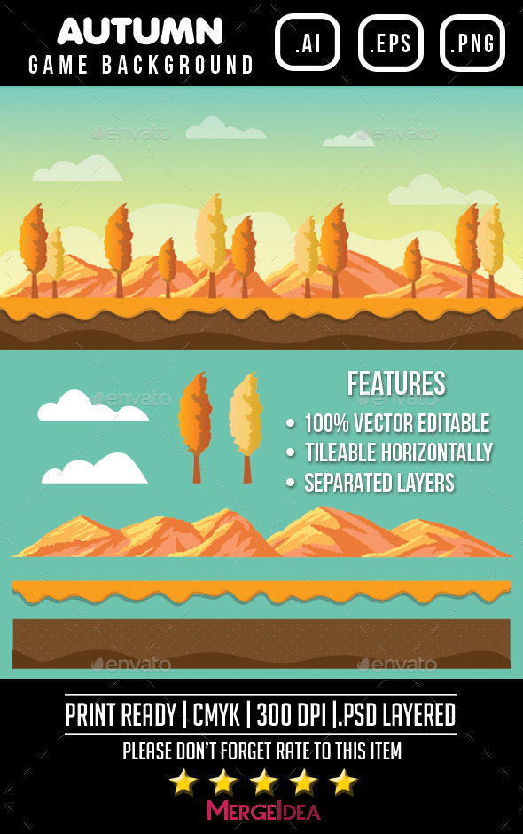 Autumn Game Background, Game Assets | GraphicRiver