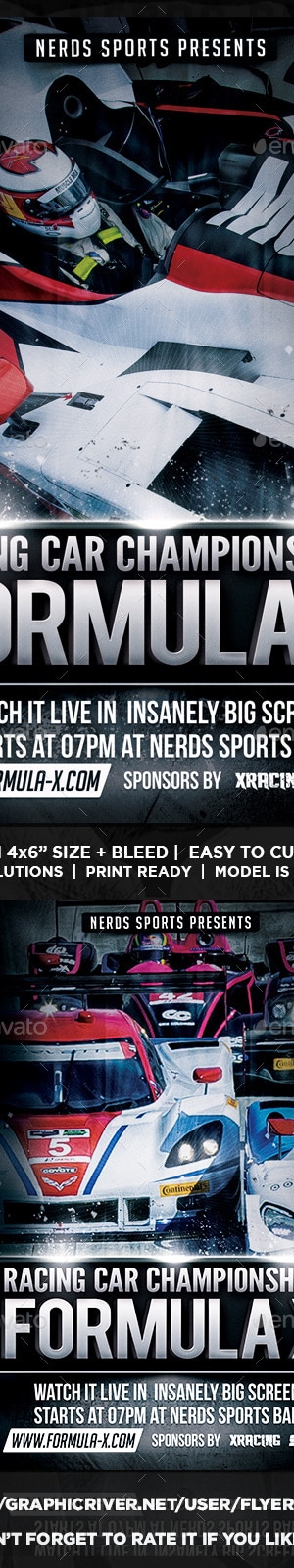 Formula X Championships Flyer, Print Templates | GraphicRiver