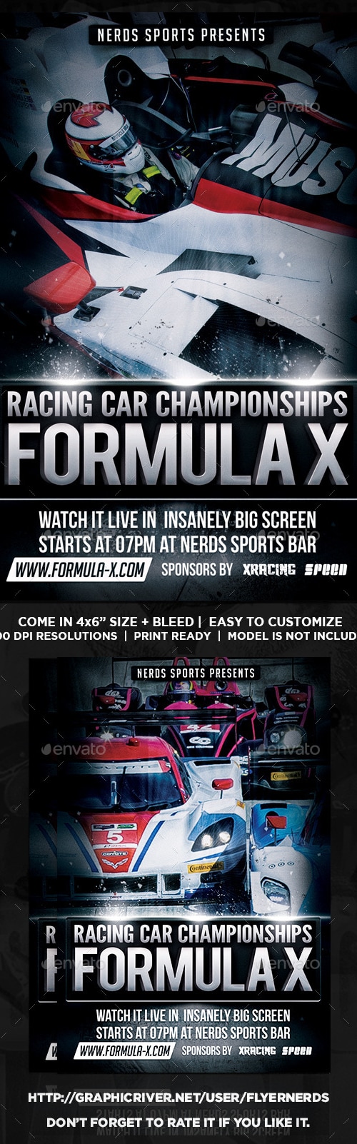 Formula X Championships Flyer, Print Templates | GraphicRiver