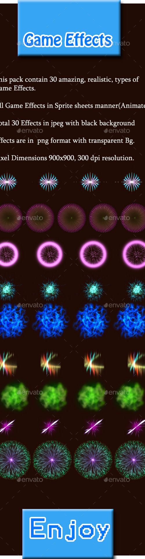 30 Game Effects, Game Assets | GraphicRiver