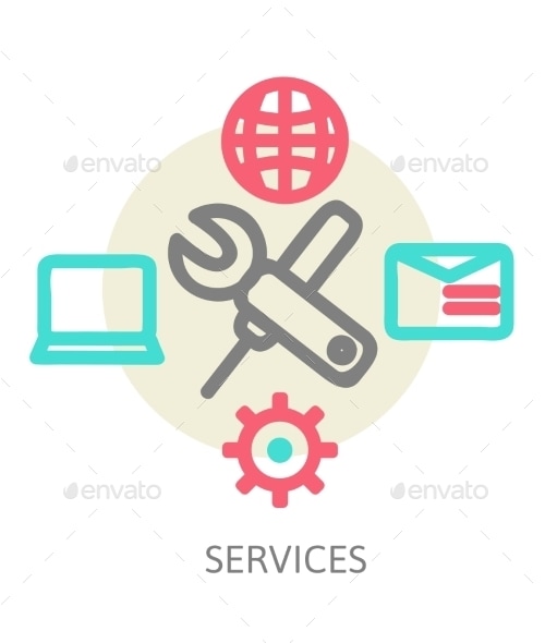 Web Services Concept, Vectors | GraphicRiver
