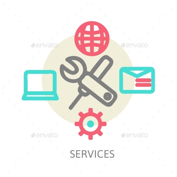 Web Services Concept, Vectors | GraphicRiver
