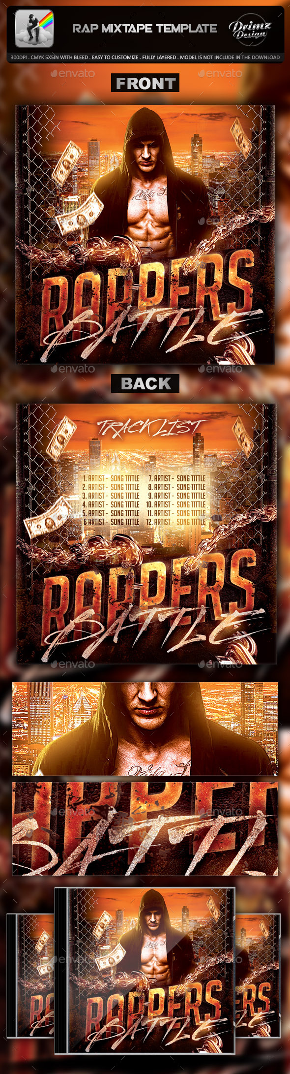 Rap Mixtape Template, Print Templates | GraphicRiver