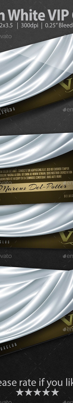 Satin White VIP Card, Print Templates | GraphicRiver