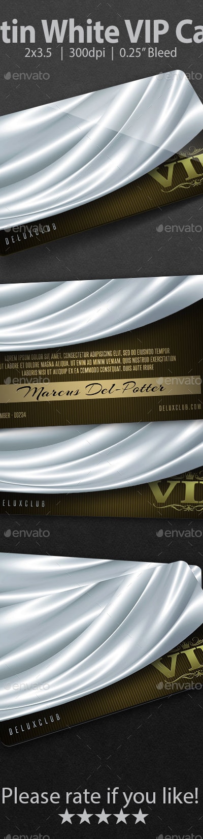 Satin White VIP Card, Print Templates | GraphicRiver