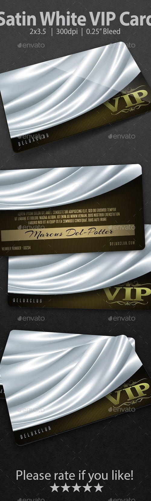 Satin White VIP Card, Print Templates | GraphicRiver