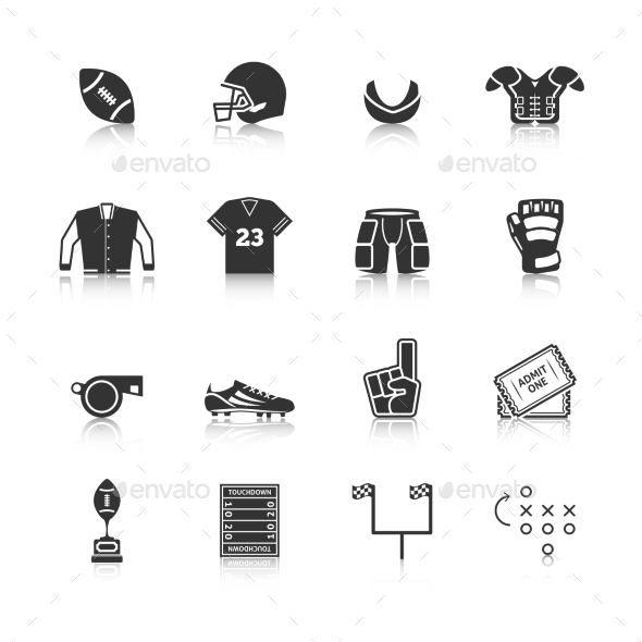 Rugby Icons Set, Icons | GraphicRiver
