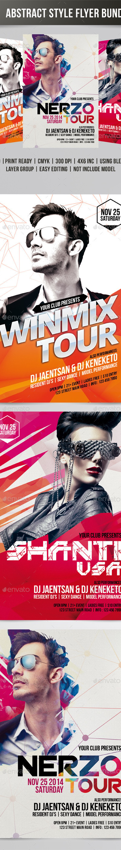 Abstract Style Flyer Bundle, Print Templates | GraphicRiver