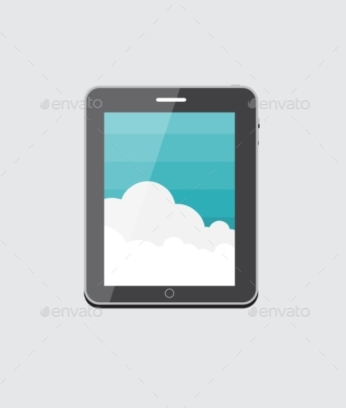 Flat Computer Tablet Concept Vector Illustration, Vectors | GraphicRiver