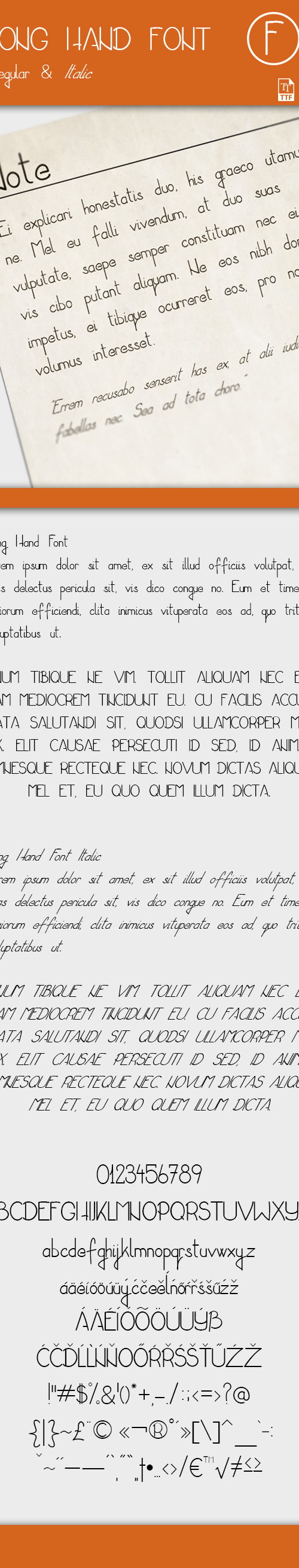 Long Hand Font, Fonts | GraphicRiver