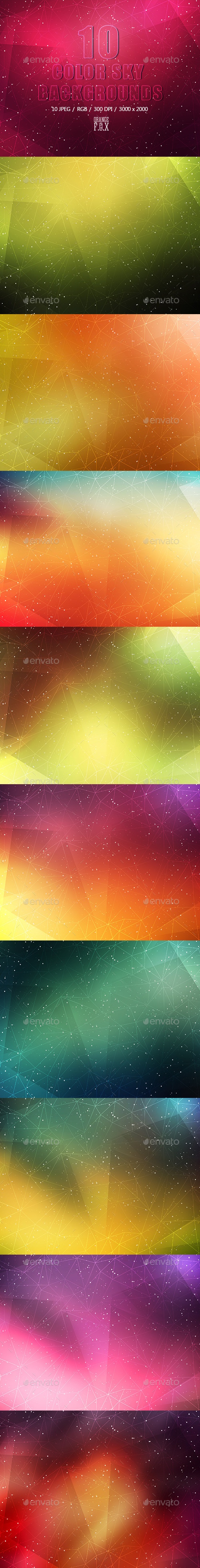 10 Color Sky Backgrounds, Graphics | GraphicRiver