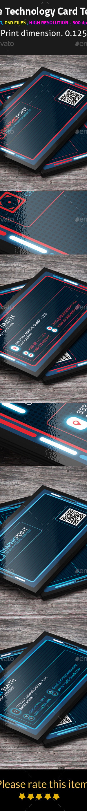 Creative Technology Card Template, Print Templates | GraphicRiver