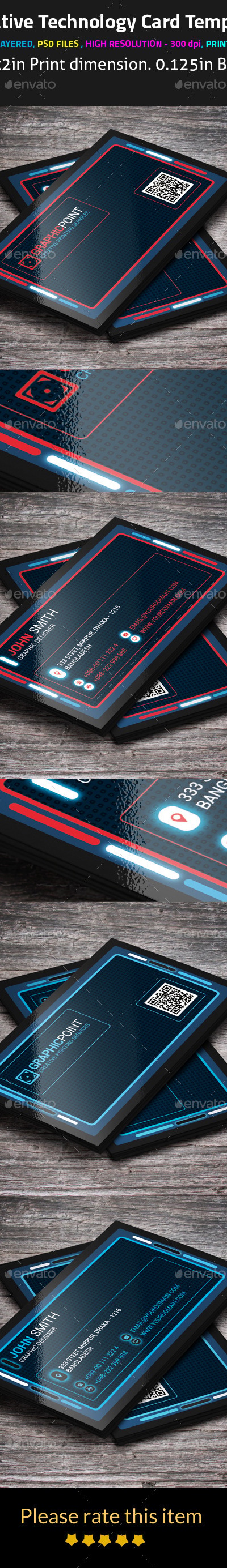 Creative Technology Card Template, Print Templates | GraphicRiver