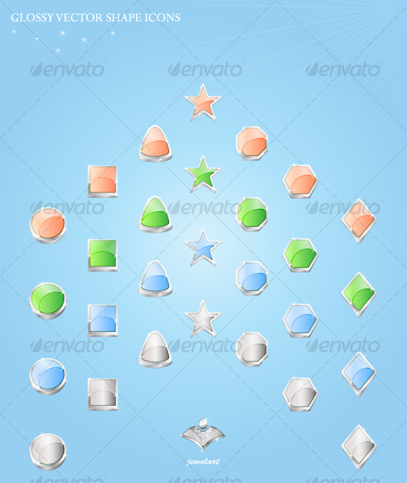 Shape Icon Set, Icons | GraphicRiver