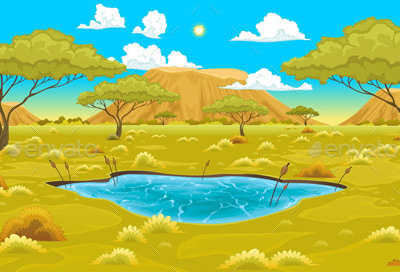 African Landscape. , Vectors | GraphicRiver