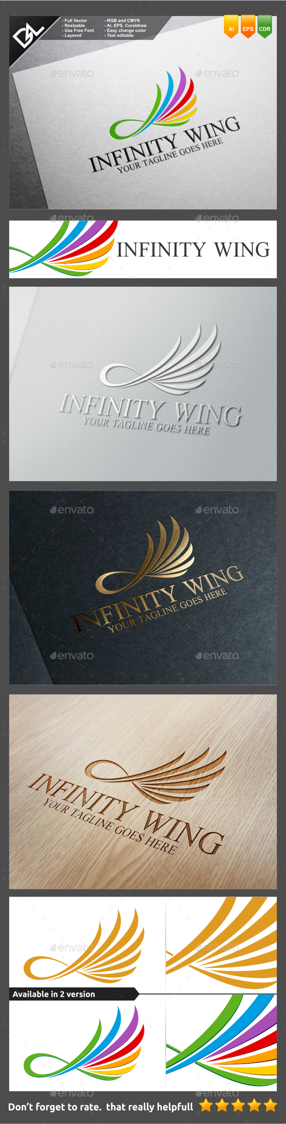 Infinity Wing, Logo Templates | GraphicRiver