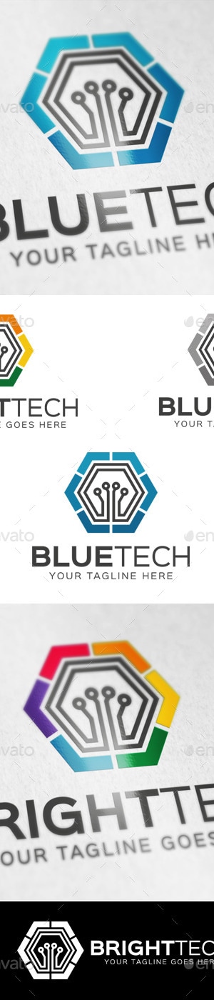 Blue Tech Logo Template, Logo Templates | GraphicRiver