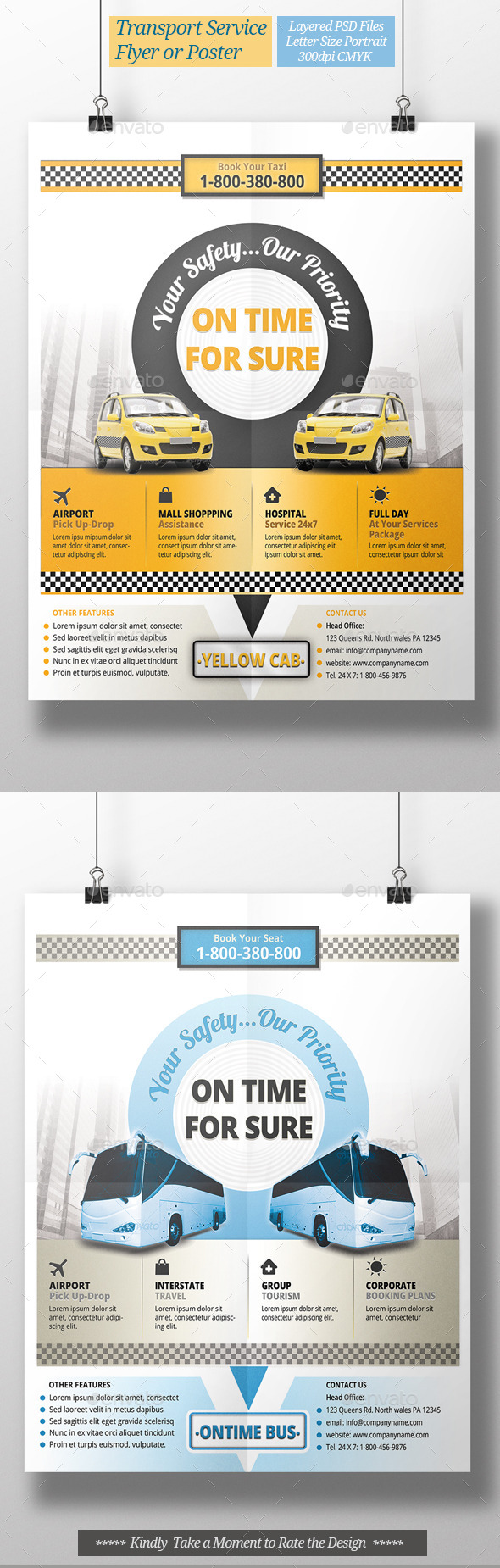 Taxi Transport Service Flyer or Poster, Print Templates | GraphicRiver