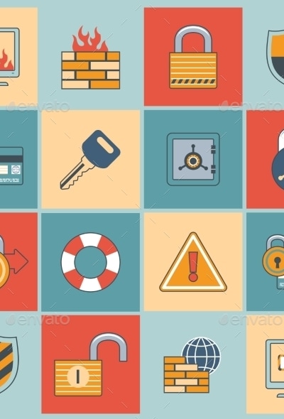 Security Icons Set, Vectors | GraphicRiver