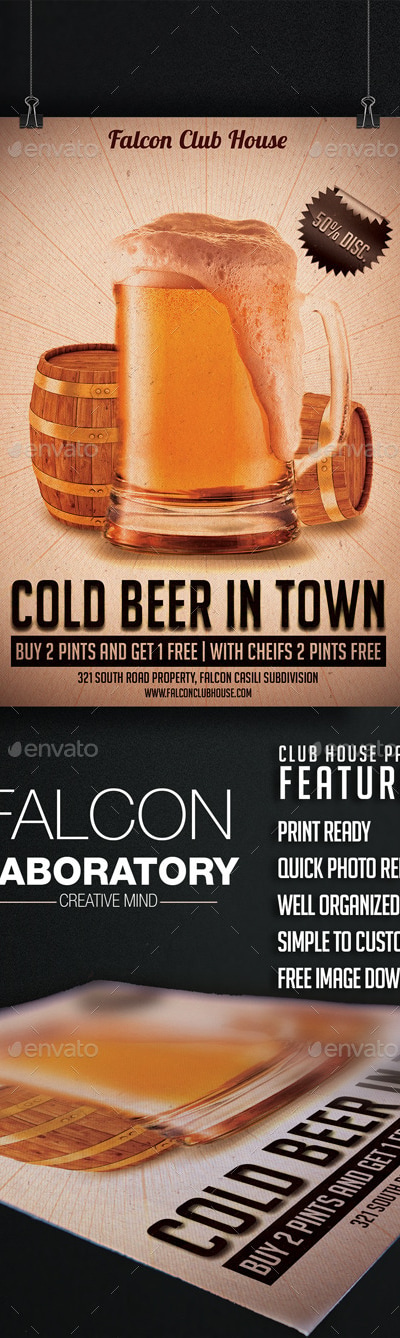 Cold Beer Flyer, Print Templates | GraphicRiver