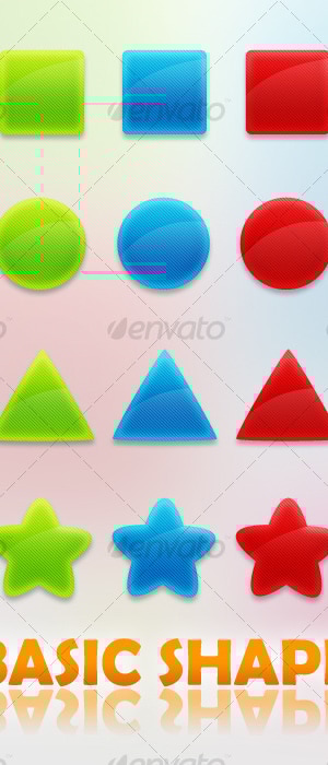 Basic Shapes, Web Elements | GraphicRiver