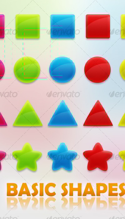 Basic Shapes, Web Elements | GraphicRiver
