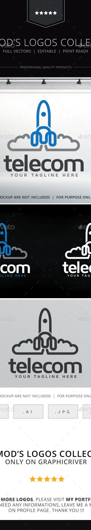 Telecom Logo, Logo Templates | GraphicRiver