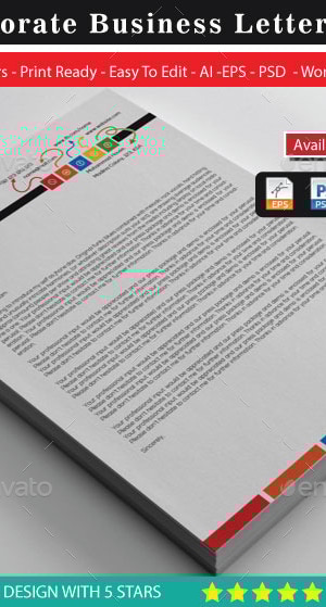 Corporate Colourful Business Letterhead 2, Print Templates | GraphicRiver