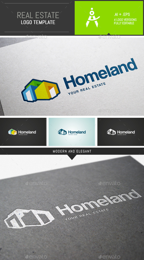 Modern Real Estate Logo Template, Logo Templates | GraphicRiver