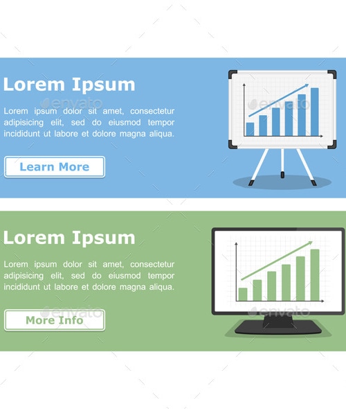 Banners with Graphs, Vectors | GraphicRiver