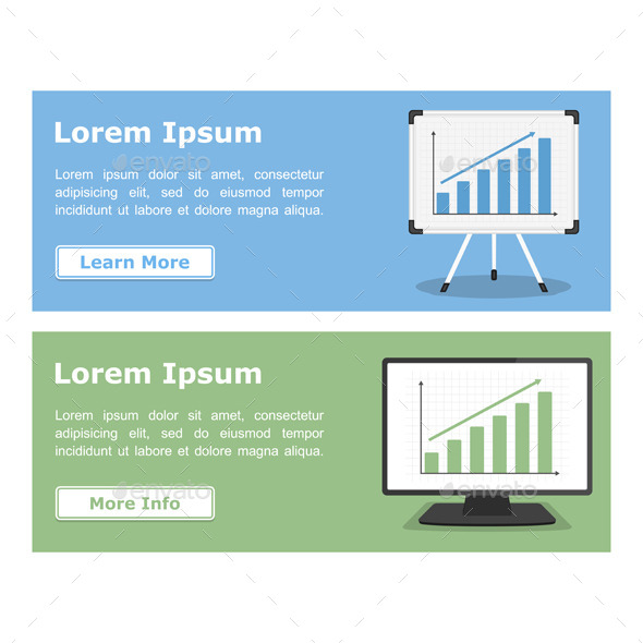 Banners with Graphs, Vectors | GraphicRiver