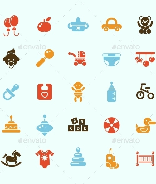 Baby Icons, Vectors | GraphicRiver