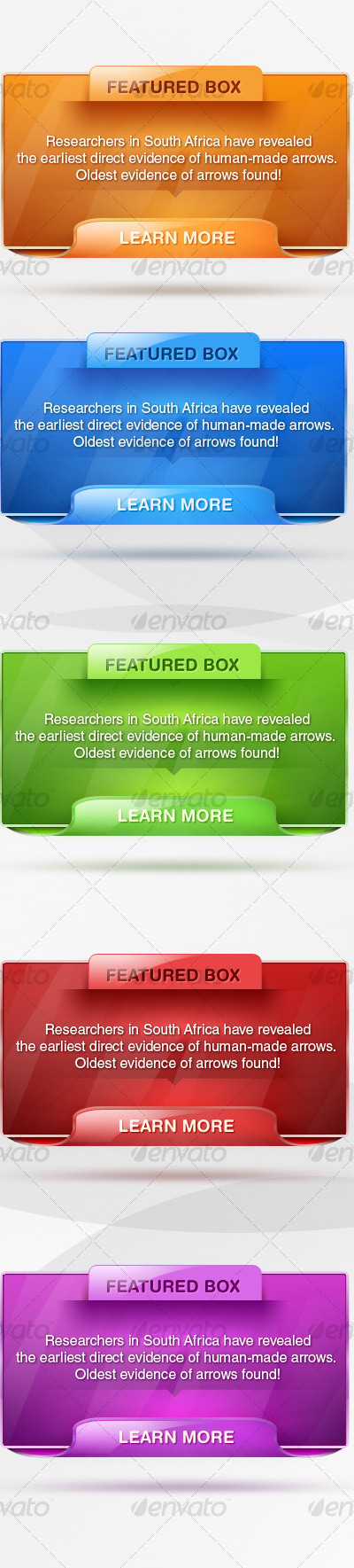 Modern web boxes, Web Elements | GraphicRiver