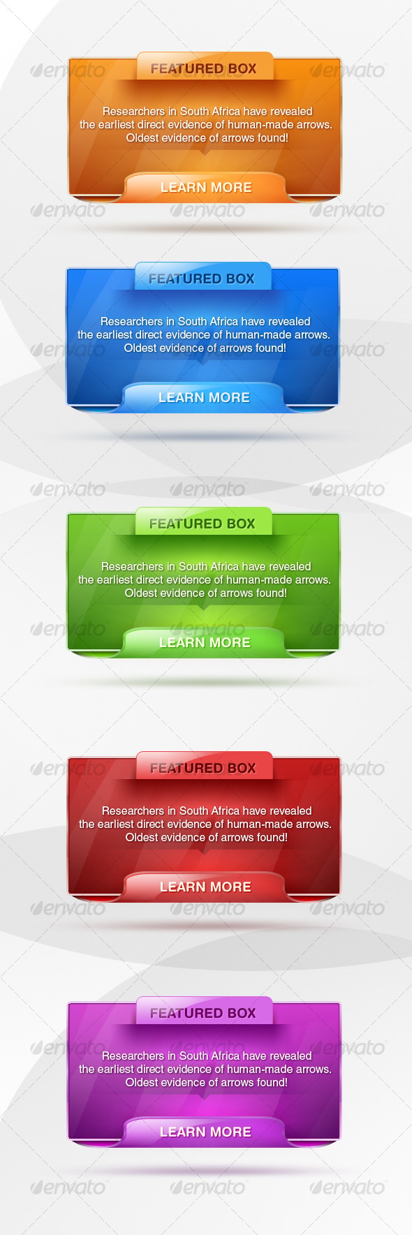 Modern web boxes, Web Elements | GraphicRiver