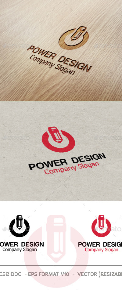 Power Design Logo, Logo Templates | GraphicRiver