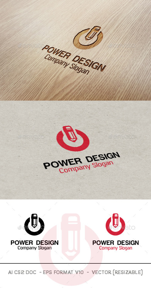 Power Design Logo, Logo Templates | GraphicRiver